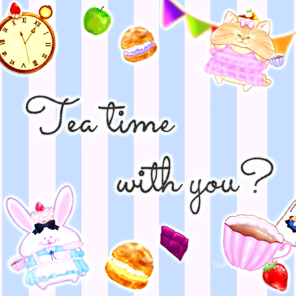 【角形コースター】*Tea time with you?*アリス*
