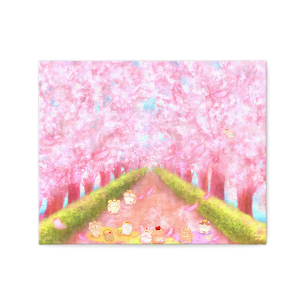 ｢桜を見上げて｣F3-キャンバス