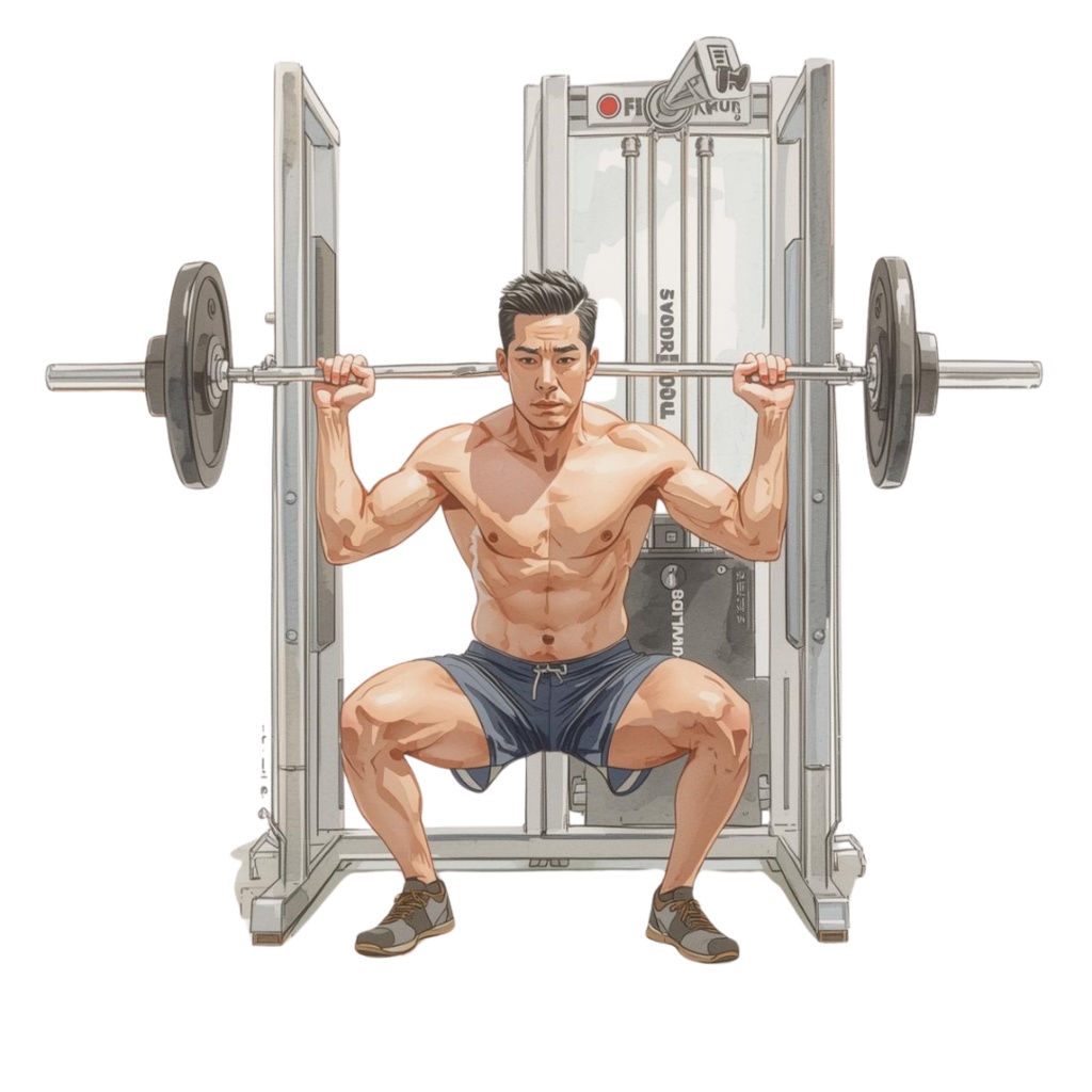 水彩フィットネスジムクリップアート9個セット|PNG形式