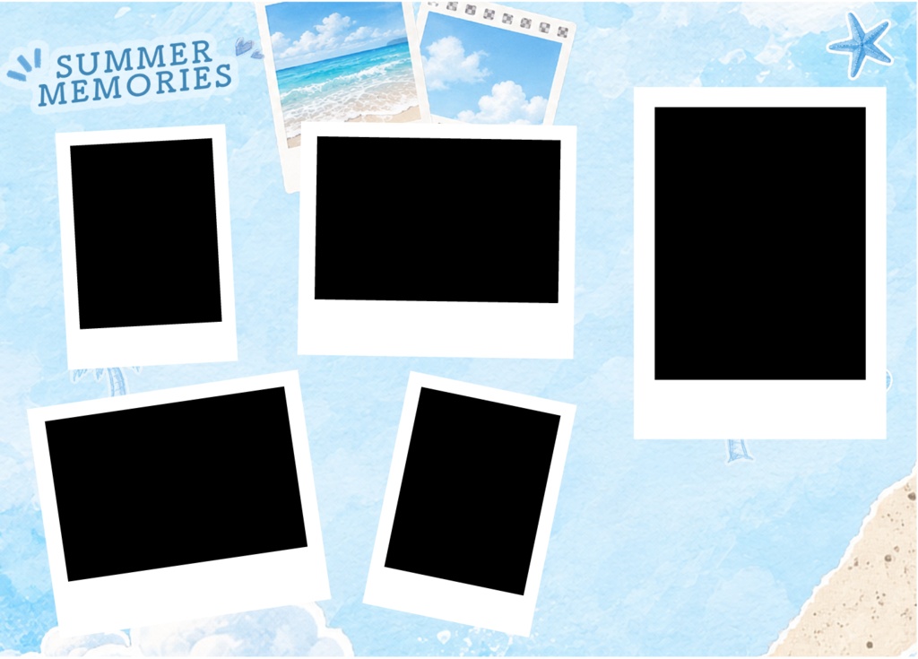 53点セット Summer Oucean 海と夏のコラージュ素材
