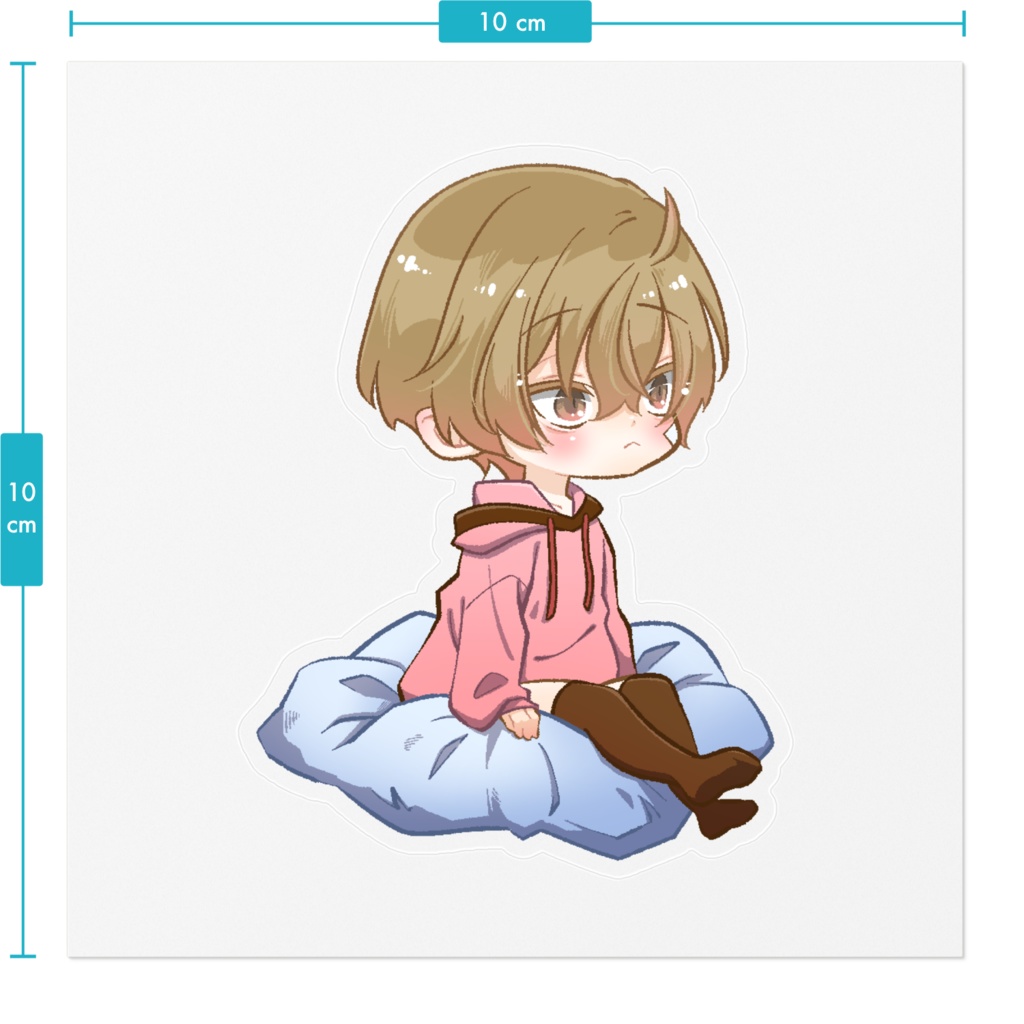 おすわりさっくんステッカー