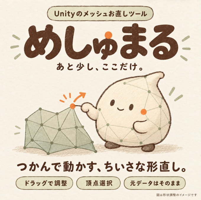 めしゅまる｜Unityのメッシュお直しツール