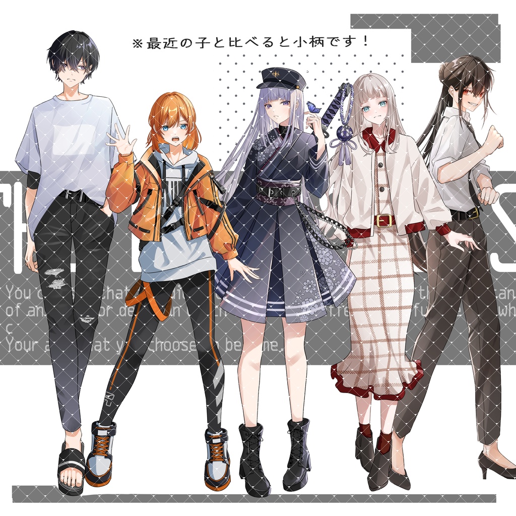 立ち絵素材No.32_女の子_少女_ライフル_サイバーパンク_セーラー服