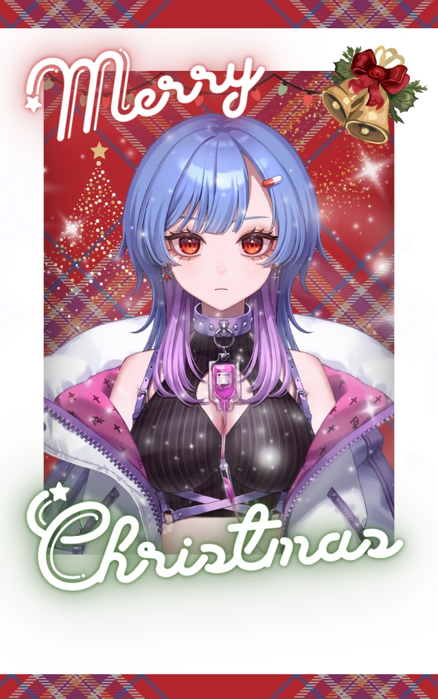 クリスマスシーズンに使えるチェキ風フレーム素材