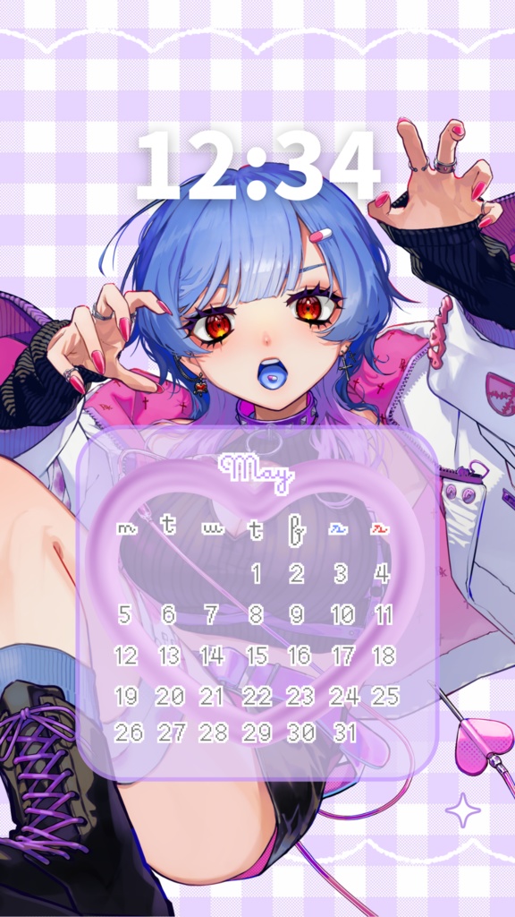 5月 Vtuberカレンダー素材