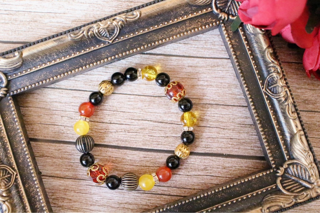 ツイステッドワンダーランドスカラビア寮イメージ天然石入りブレスレット