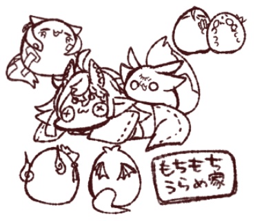もちもちうらめけ缶バッジ