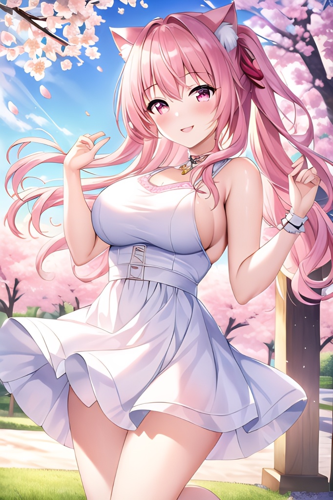 猫耳の女の子イラスト