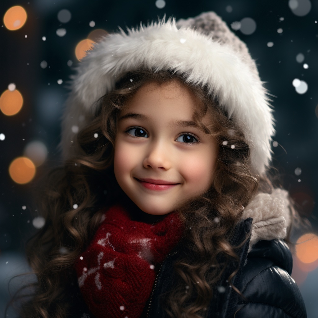 女の子のクリスマスイラスト（MJ作成）