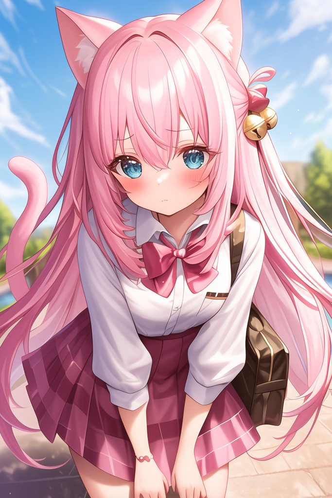 制服の猫耳少女