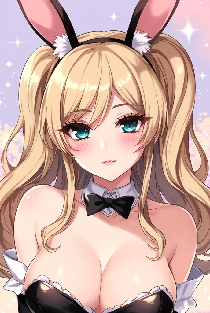 巨乳のバニーガールの女の子