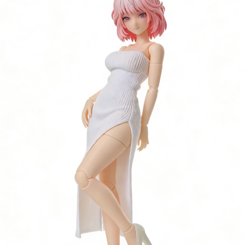 1/12　スリットワンピース　アイリン　スネイルシェル　ホワイトハイヒール