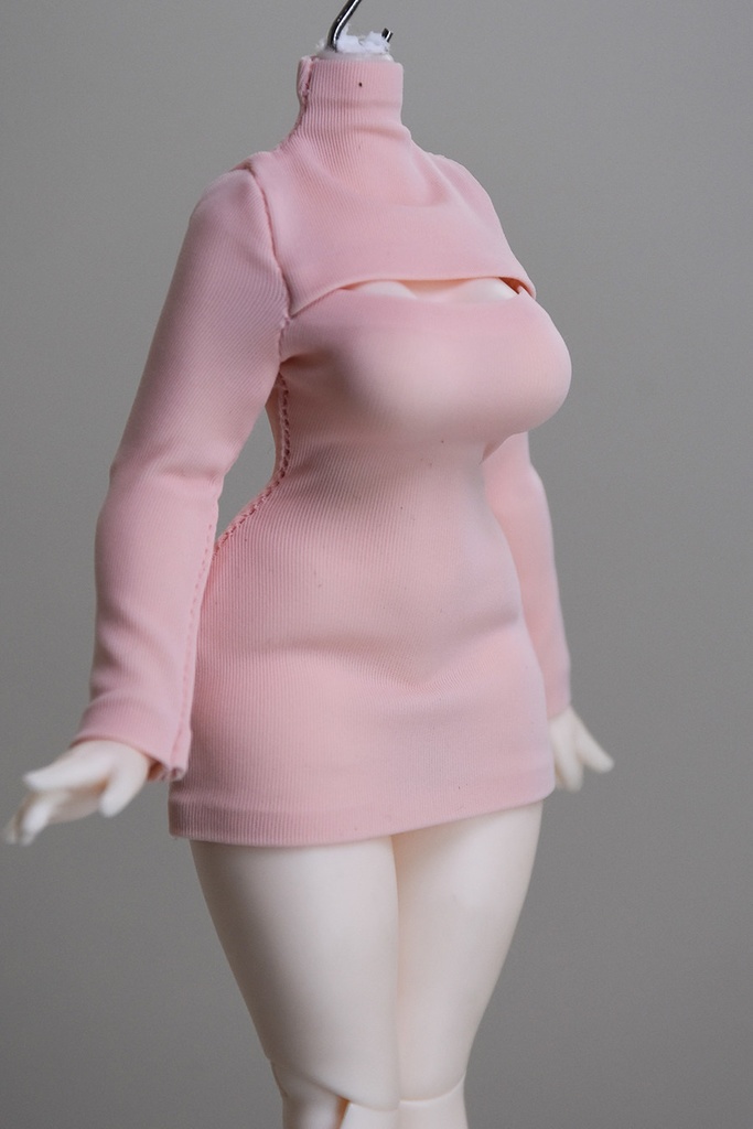 1/12 1/10 1/8 胸元カットアウト ボディコンミニワンピース