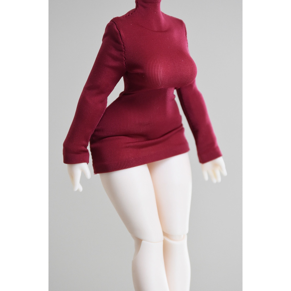 1/12 1/10 1/8 ハイネックタイトワンピース ボディコン