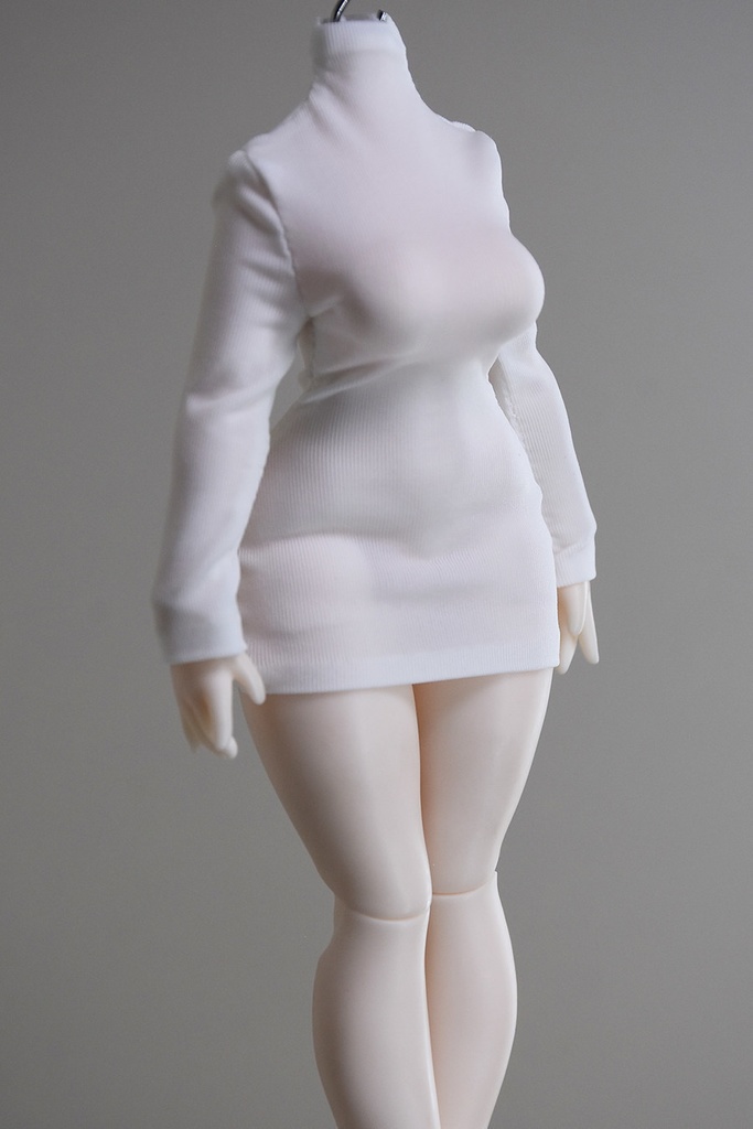 1/12 1/10 1/8 ハイネックタイトワンピース ボディコン