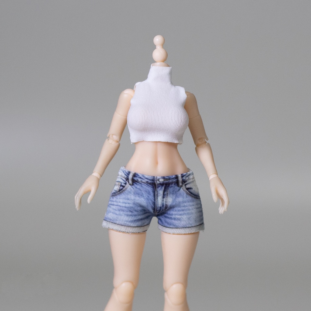 1/12 タンクトップ+デニムショートパンツ 上下セット