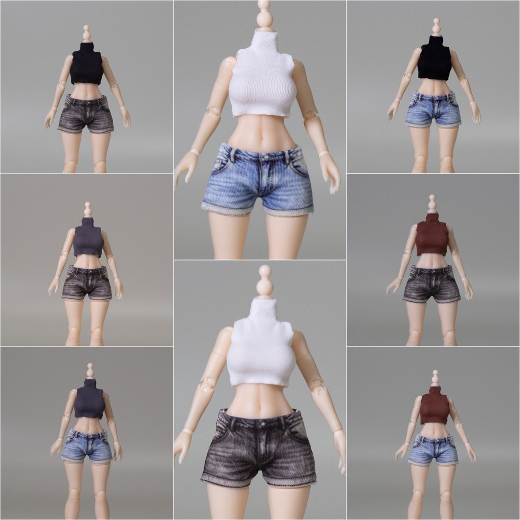 1/12　タンクトップ＋デニムショートパンツ　上下セット
