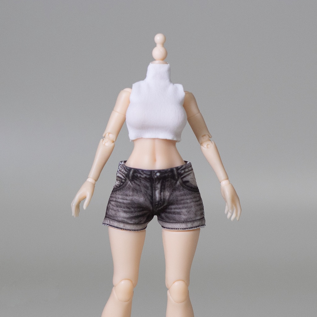 1/12 タンクトップ+デニムショートパンツ 上下セット