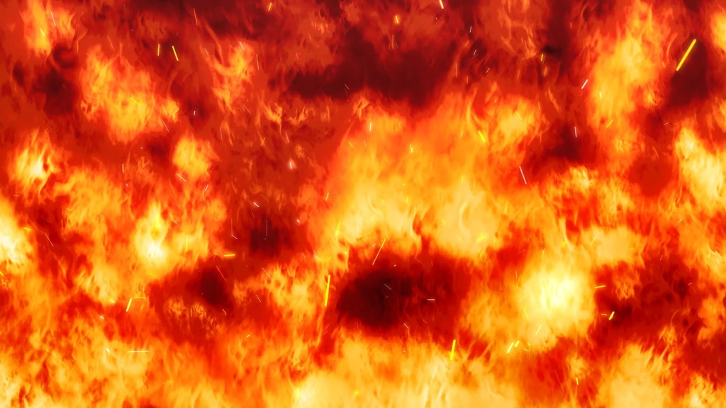 フリー動画素材 燃え盛る炎エフェクト 01 フルhd 30fps ループ素材 さけみりん Booth