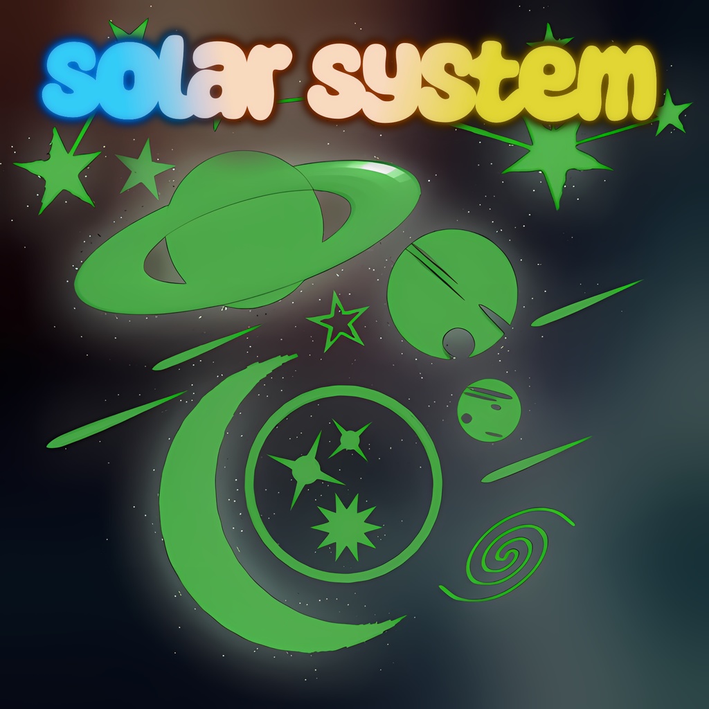Glow in the dark Solar System