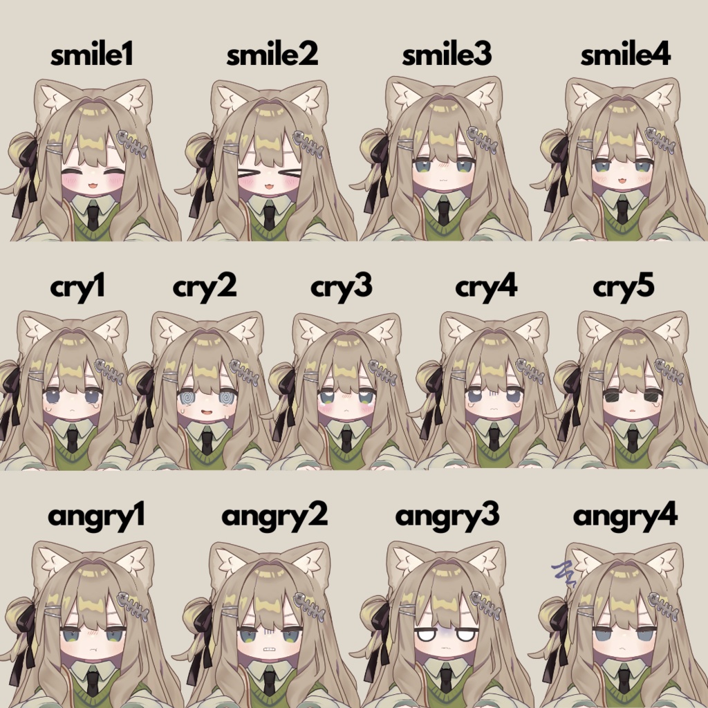 【無料版あり】キプフェルちゃん表情セット!46+10種