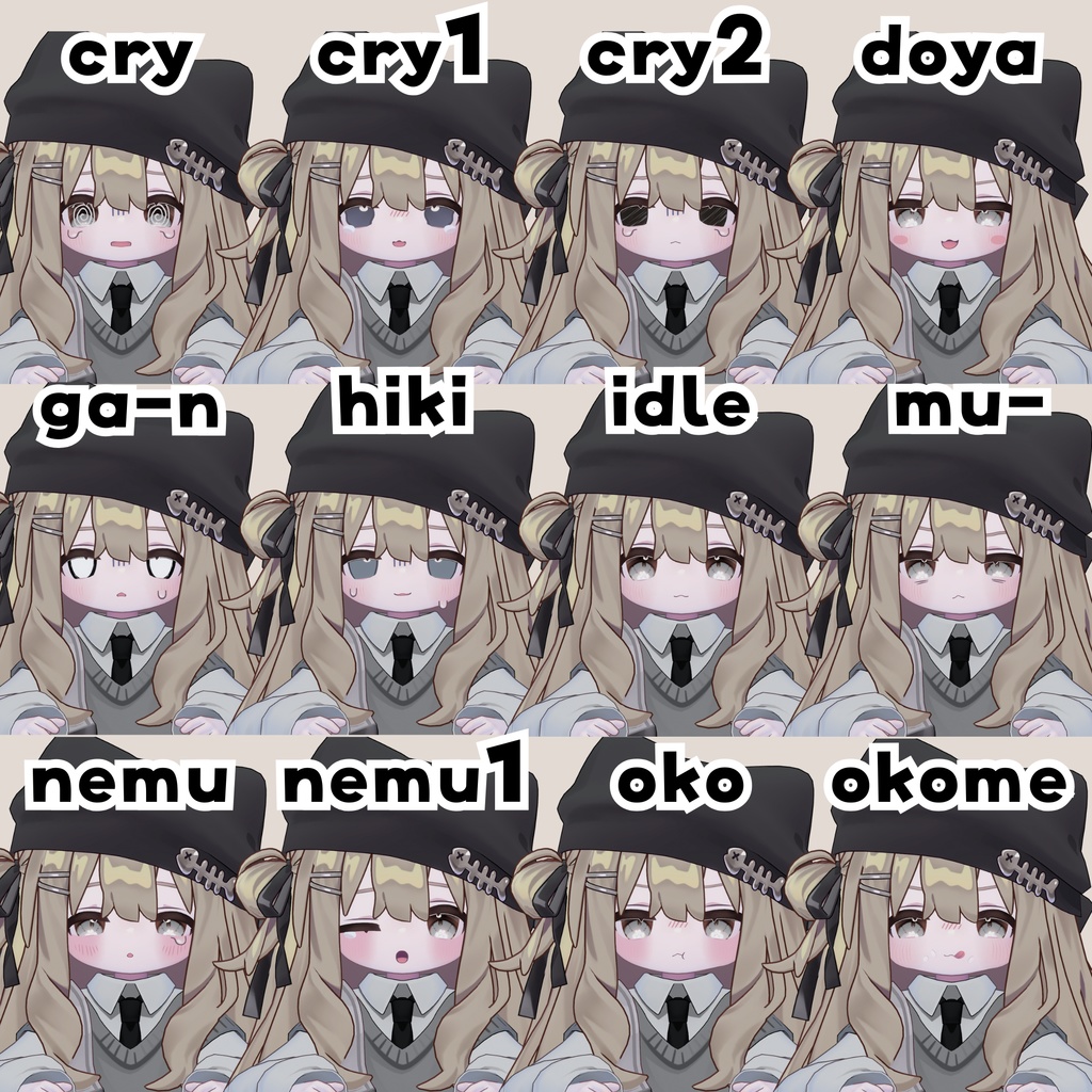 【kipfel/まめひなた】まるっこ表情セット!!