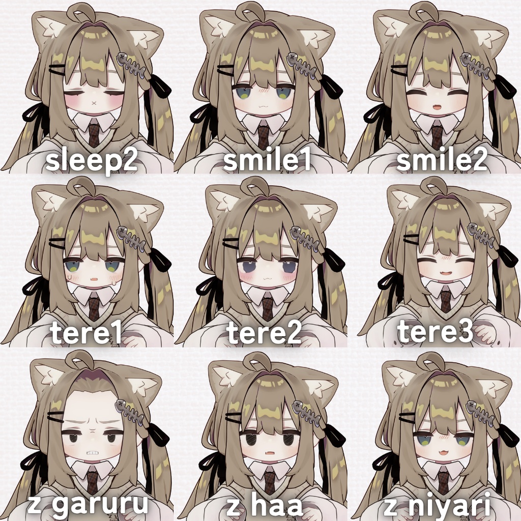 【kipfel/キプフェル】ツンデレ猫ちゃん表情セット 27種類