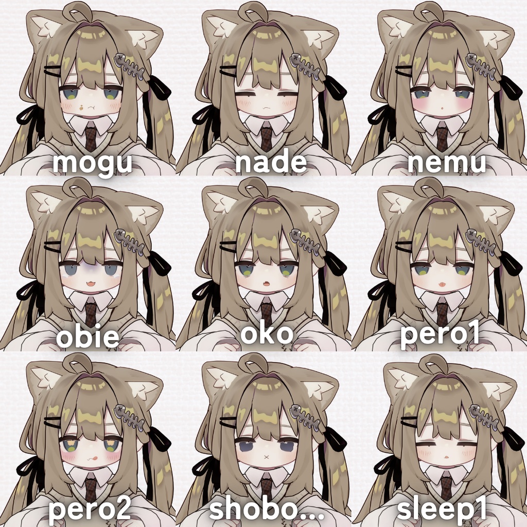 【kipfel/キプフェル】ツンデレ猫ちゃん表情セット 27種類