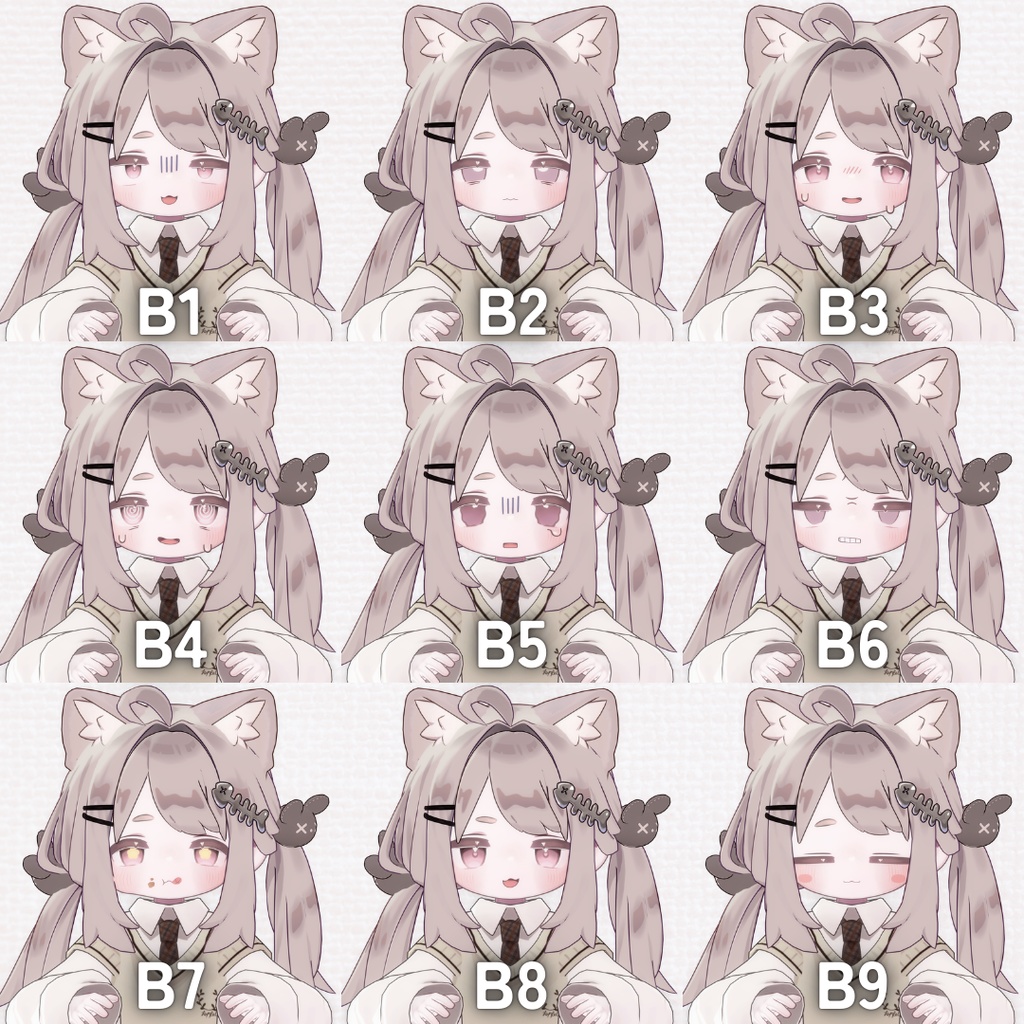 【kipfel/キプフェル】ちょうかわいい表情セット【無料版あり】