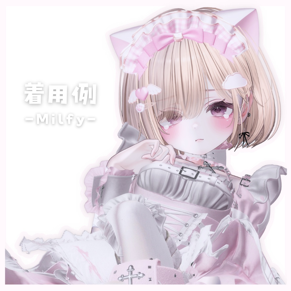 【えくちゅーれ4周年記念】ヘッドドレス&ヘアピン