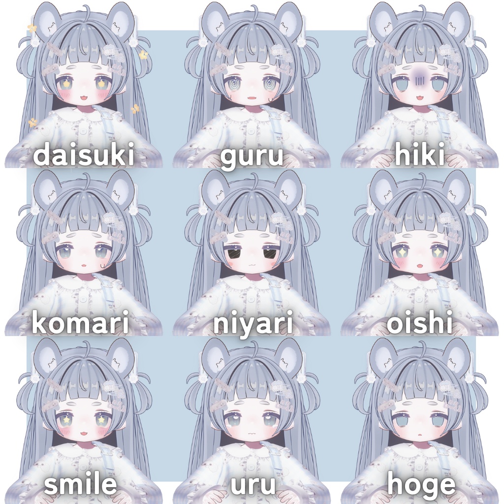 【kipfel/キプフェル】ぽやぽやハムちゃん表情セット face animation21+9!