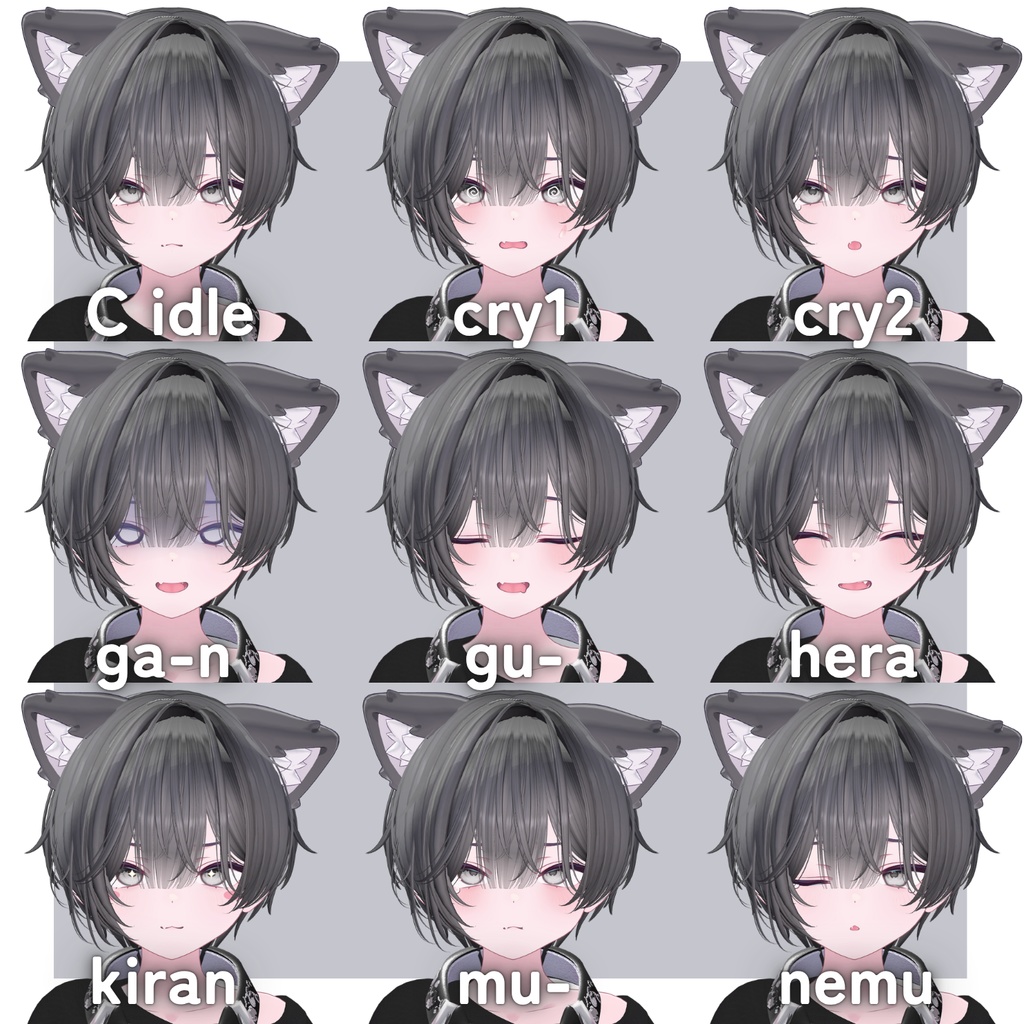 【chocolat専用】ショコラくん化BlendShapes/表情アニメーションセット