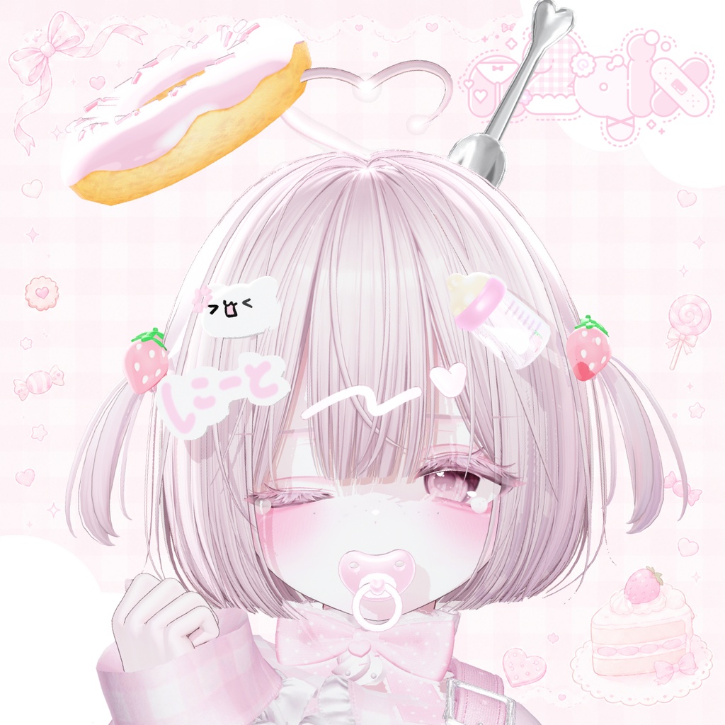 SALE 🍓 Eat Me! ヘアアクセサリー&おしゃぶりセット 🍩♡