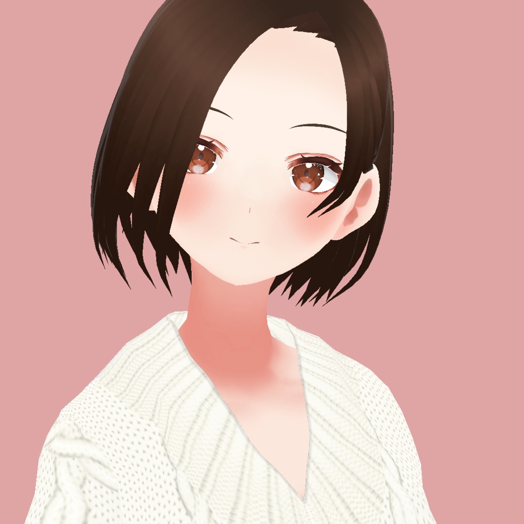 【VRM】前髪なしボブ【条件付ヘアプリセット配布】