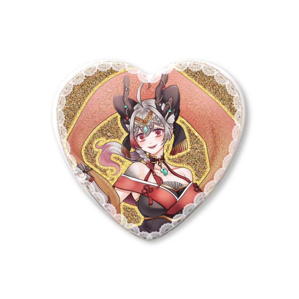 烏龍乱聖誕2025ハート缶バッチ