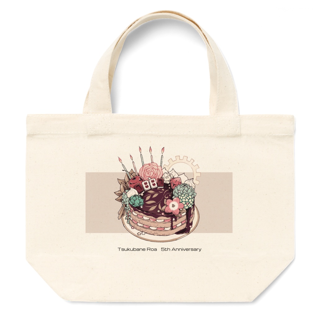 衝羽根ロア｜ミニトートバッグ【周年ケーキ】