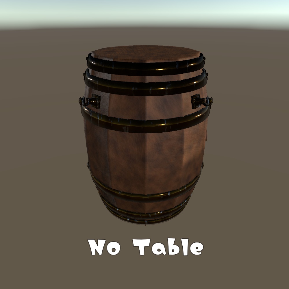 樽のテーブル(BarrelTable)【3Dモデル】