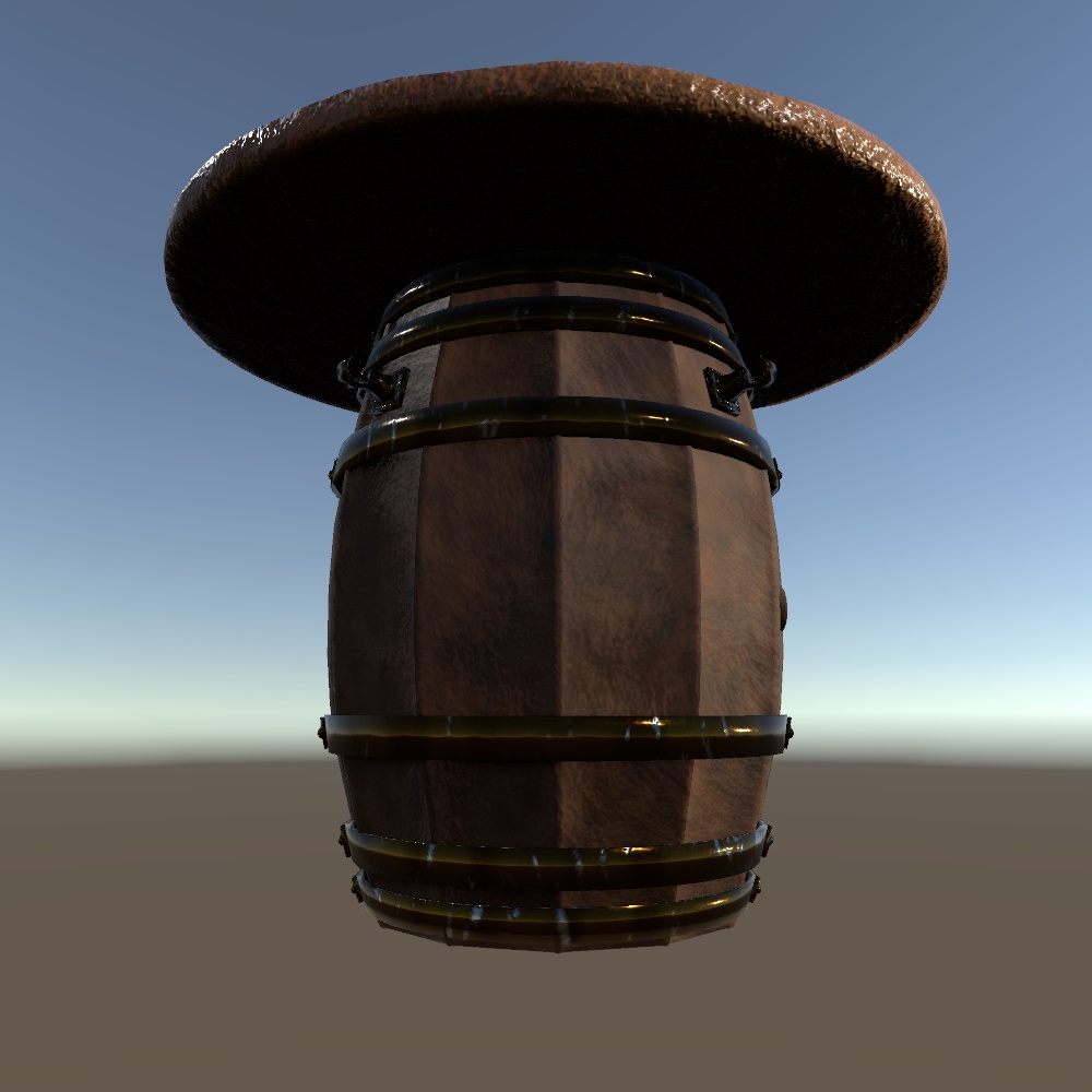 樽のテーブル(BarrelTable)【3Dモデル】