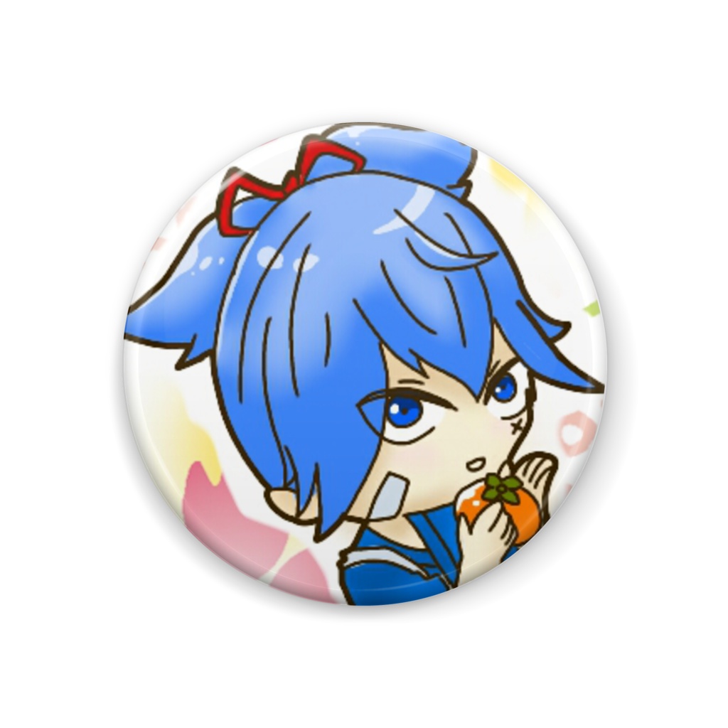 お小夜缶バッチ 柿持ち 騎士夢るーちゃん Booth