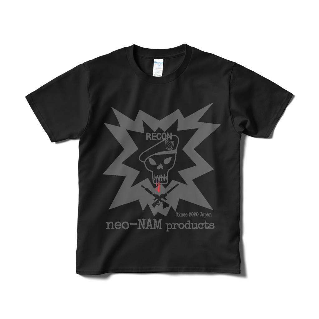 ネオナムTシャツBK(フロントプリント)