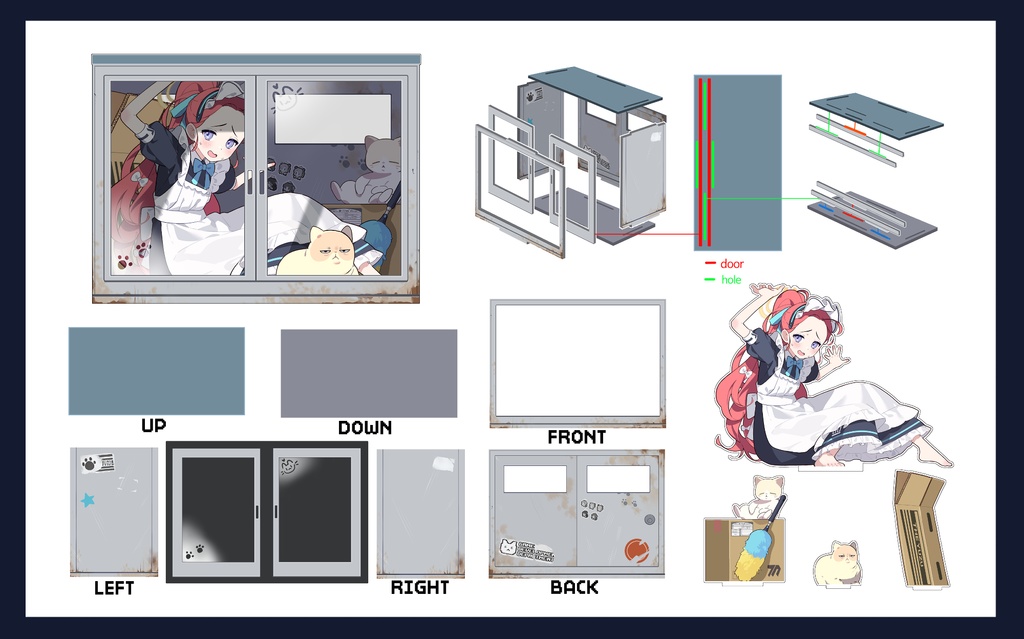 【完売/再入荷なし】【ブルーアーカイブ】メイドユズ ロッカージオラマ