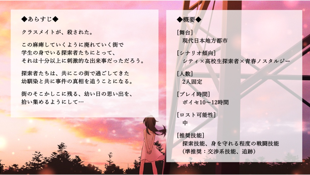 CoC6thシナリオ『死にゆく街のレミニセンス』 SPLL:E196076