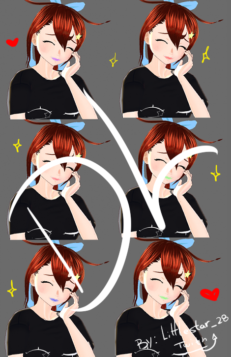 Cute lipstick 6 colours for VRoid