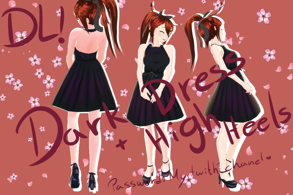 Dark dress and high heels