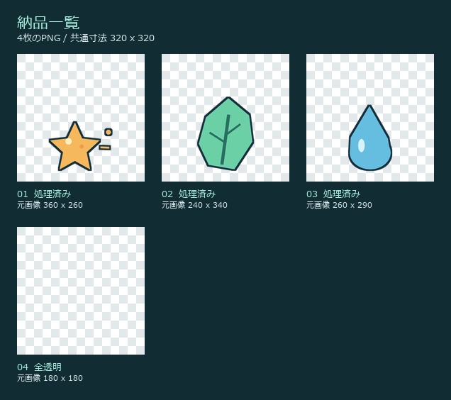 透明PNG・連番アトラス納品補助セット