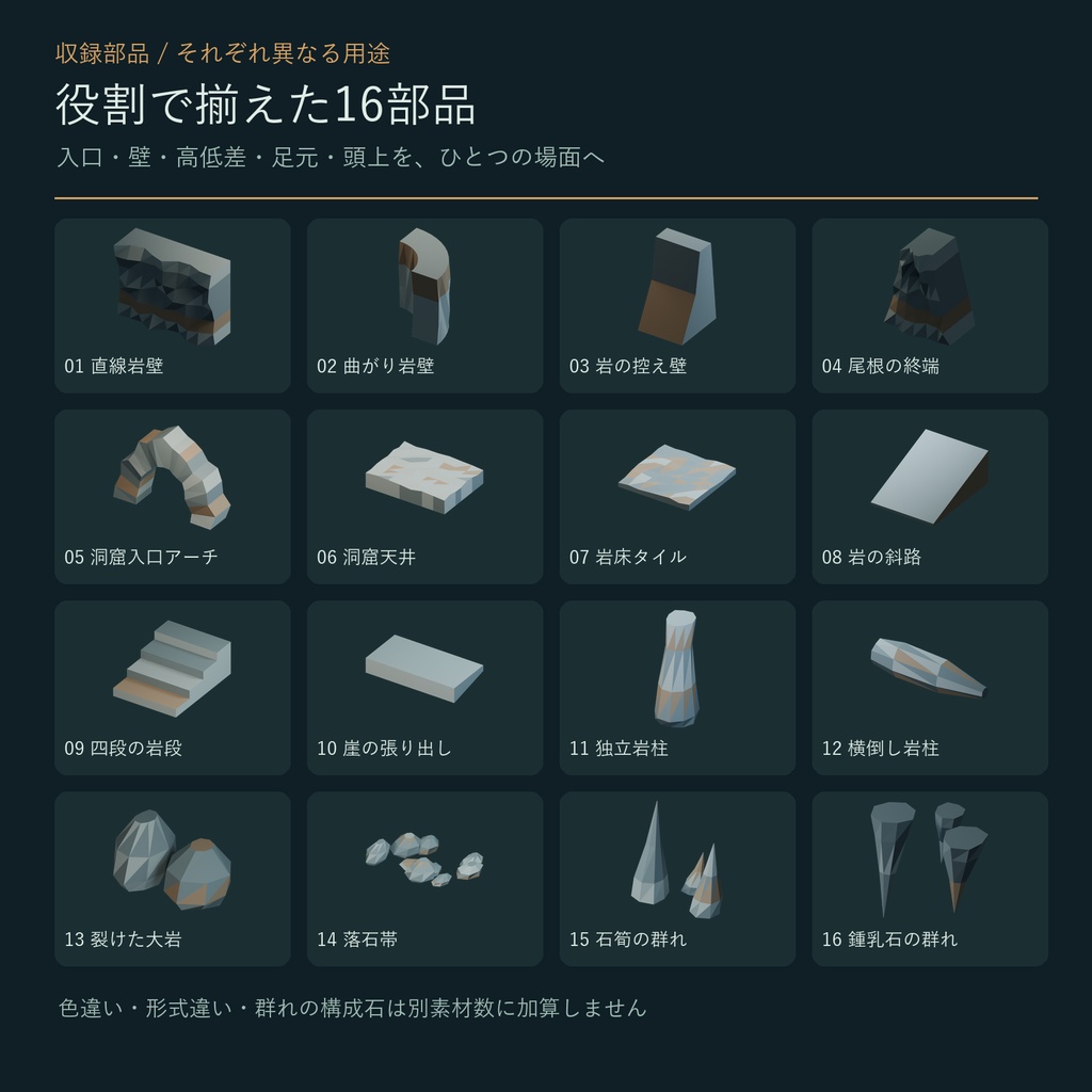 STRATA 洞窟と岩壁の配置キット