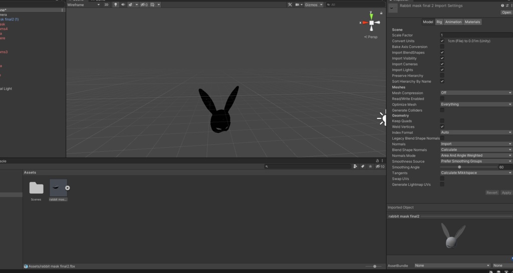【 3D 】うさぎマスクRabbit mask accessory