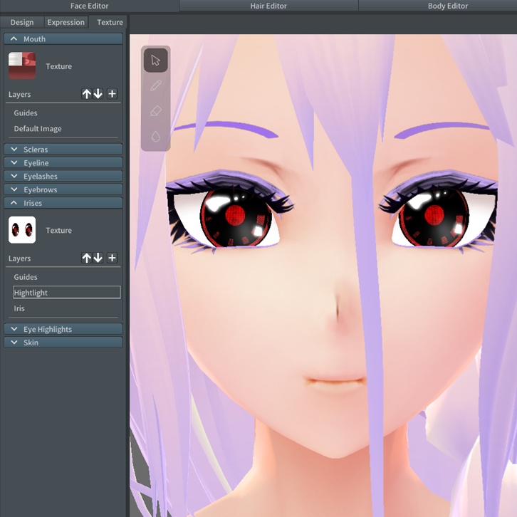 【Vroid】目のハイライトEye Highlights 18 different style