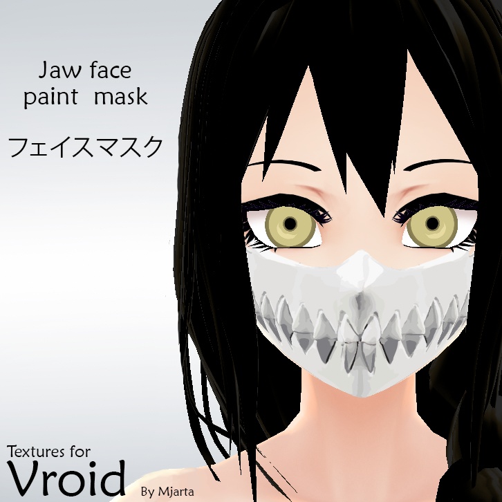 【Vroid】フェイスマスク Jaw facepaint mask