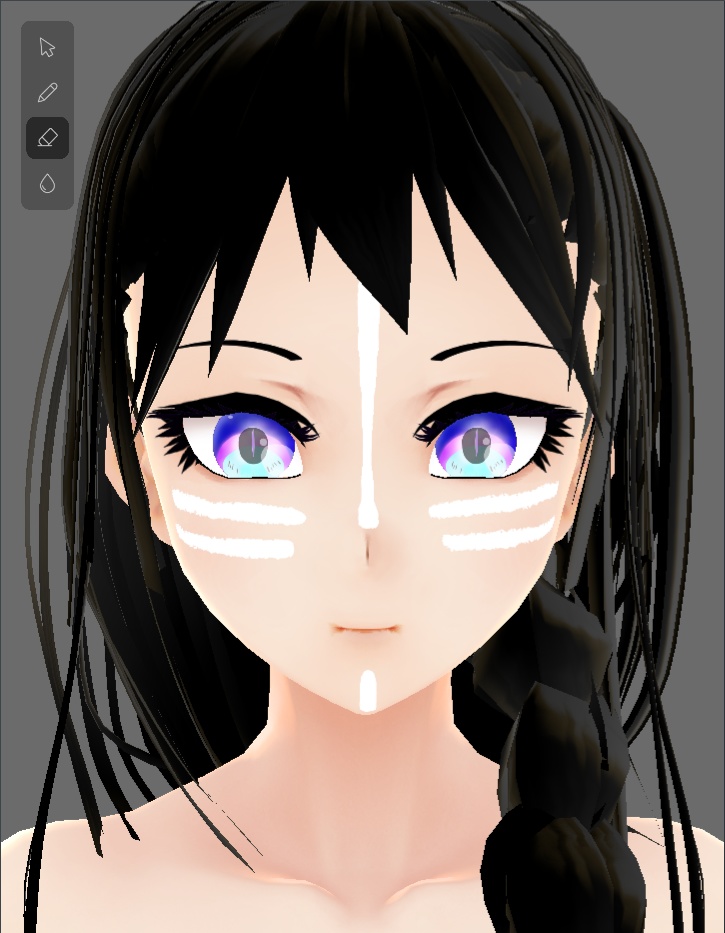【Vroid】フェイスペイント Face paint anime style